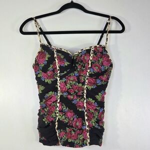 RARE VINTAGE COSABELLA x SEX AND THE CITY CARRIE FLORAL BUSTIER CAMI.